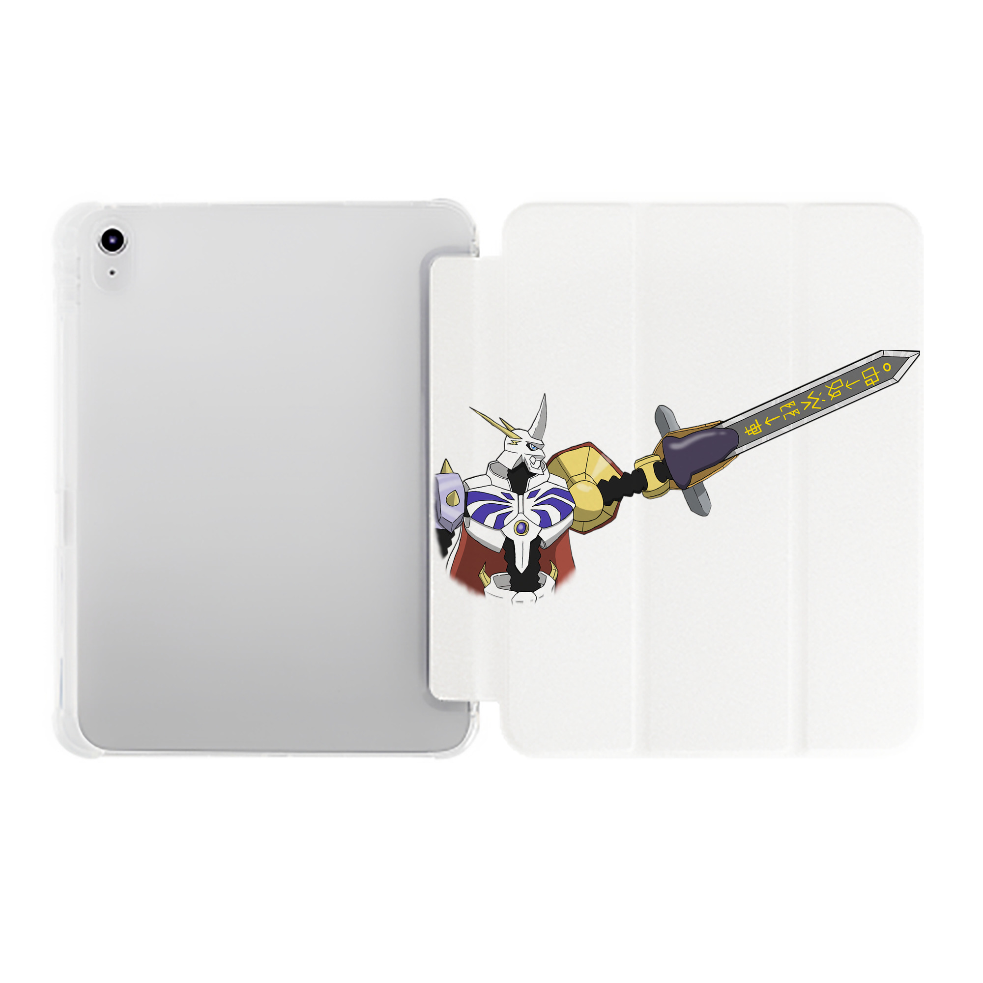 （画像用） Digimon デジタルモンスター/デジモン IPad ケース ペン収納付き 三つ折りスタンド PUレザー×シリコン 対応機種9.5/10.5/10.9インチ